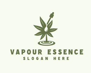 Marijuana Extract Dropper logo design