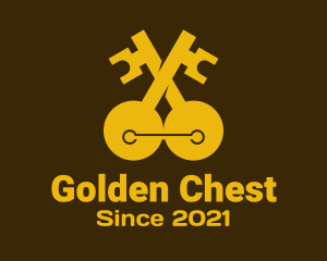 Golden Double Key logo design