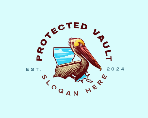 Louisiana Pelican Bird logo design