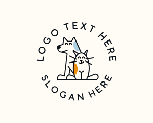 Cat Dog Pet Care Animal logo