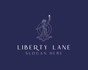 Greek Statue Liberty logo design