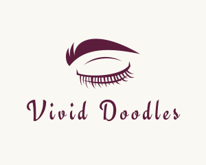 Lashes & Eyebrow Makeup logo design