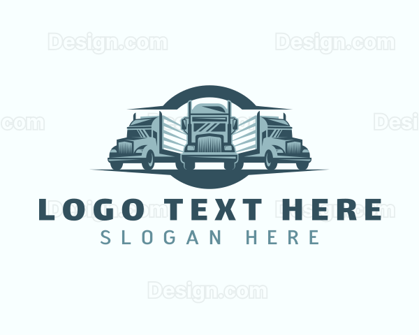 Delivery Logistics Truck Logo