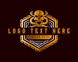 Skull Serpent Snake logo