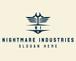 Industrial Mechanical Wrench logo design