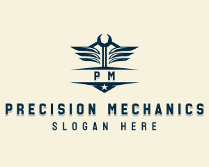 Industrial Mechanical Wrench logo design