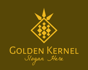 Golden Diamond Pineapple logo design