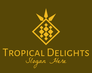 Golden Diamond Pineapple logo design