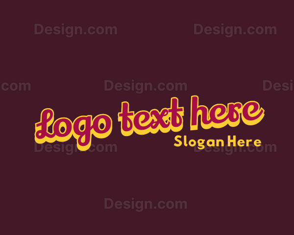 Funky Retro Handwritten Business Logo