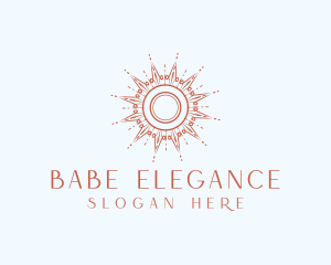 Elegant Sunray Ornament logo design