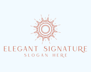 Elegant Sunray Ornament logo design