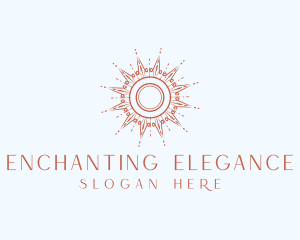 Elegant Sunray Ornament logo design