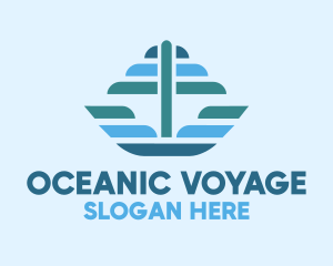 Ocean Sailing Anchor Boat logo design