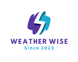 Weather Lightning Energy Letter S  logo