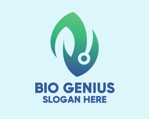 Bio Tech Leaf logo design