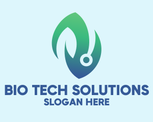 Bio Tech Leaf logo design