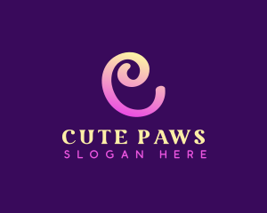 Gradient Cute Swirl logo design