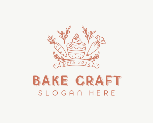 Carrot Cupcake Pastry logo design