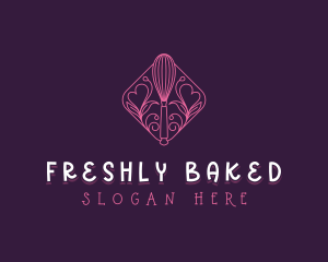 Decorative Baking Whisk logo design