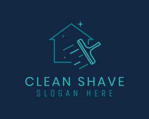 Squeegee Home Cleaning logo design