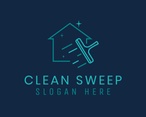 Squeegee Home Cleaning logo design