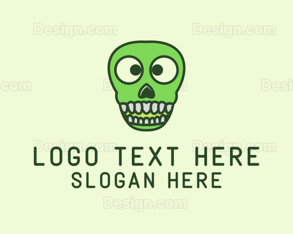 Spooky Skull Bone Logo