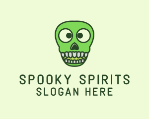 Spooky Skull Bone logo design