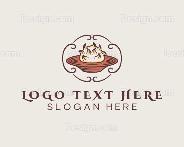 Baked Alaska Food Pastry Logo