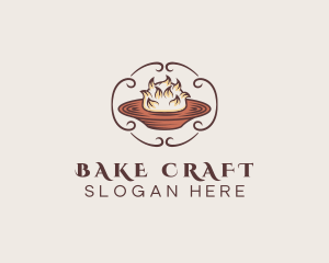 Baked Alaska Food Pastry logo design