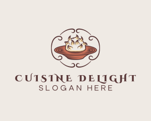 Baked Alaska Food Pastry logo design