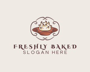 Baked Alaska Food Pastry logo design