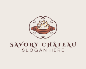 Baked Alaska Food Pastry logo design