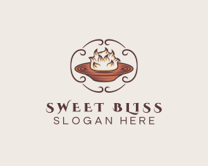 Baked Alaska Food Pastry logo design