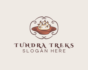 Baked Alaska Food Pastry logo design