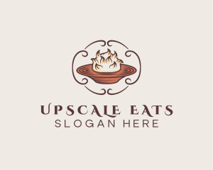 Baked Alaska Food Pastry logo design