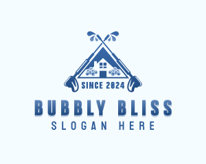 Bubbles Pressure Washer logo design