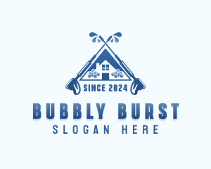 Bubbles Pressure Washer logo design