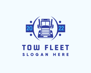 Trailer Truck Badge logo design