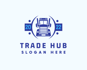 Trailer Truck Badge logo design