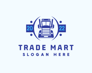 Trailer Truck Badge logo design