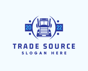 Trailer Truck Badge logo design