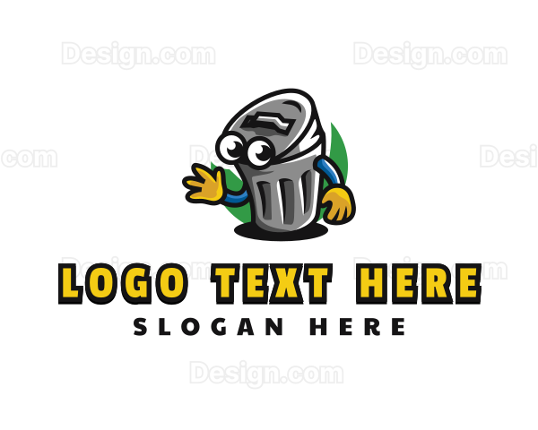Garbage Can Character Logo