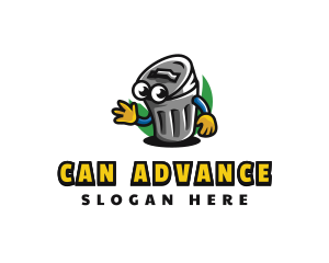 Garbage Can Character logo