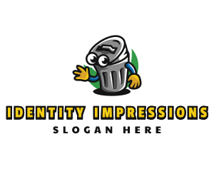 Garbage Can Character logo