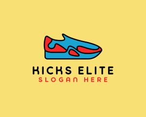 Sporty Sneaker Kicks logo design