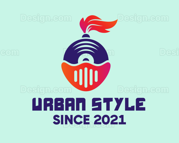 Modern DJ Warrior Logo