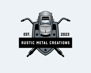 Welding Mask Metal Repair logo design