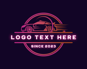 Neon Car Vehicle logo