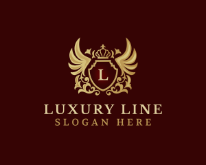 Wing Crown Luxury logo design