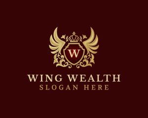 Wing Crown Luxury logo design